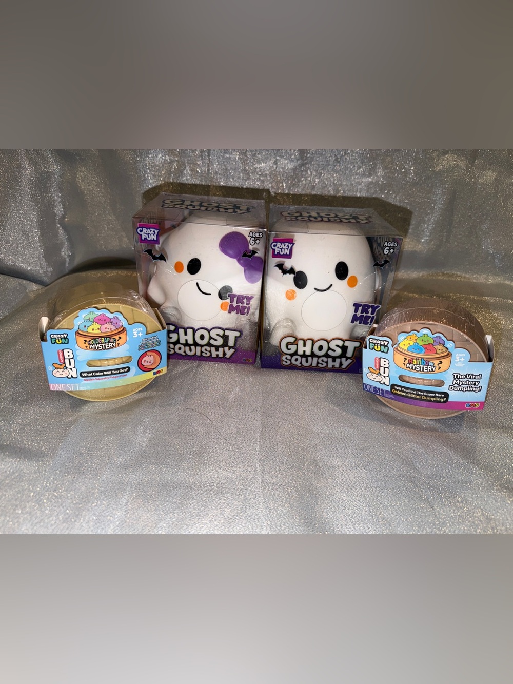 Two Ghost Squishies & Two Mystery Dumplings